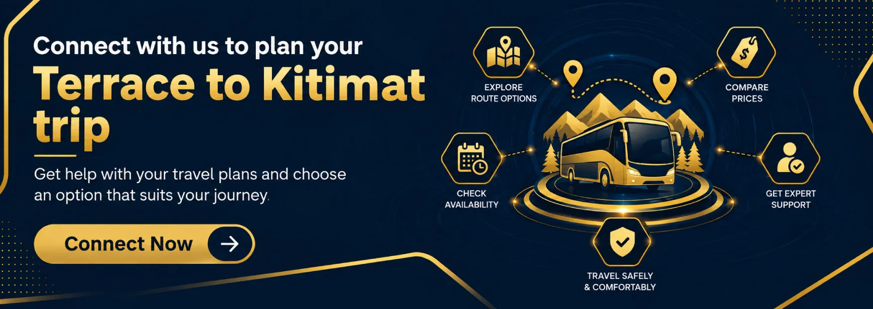 Terrace to Kitimat Transportation: Your Complete Travel Guide 3 Connect with us to plan your Terrace to Kitimat trip